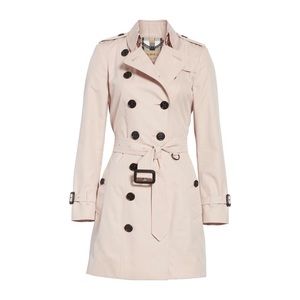 Burberry Ice Pink Sandringham Mid Slim Trench Coat